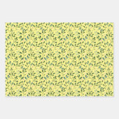 Roze waterverf bladeren van het bruine roze patroo inpakpapier vel (Voorkant)