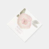 Roze Waterverf bloem Aangepast voor thuisdag Servetten (Hoek)