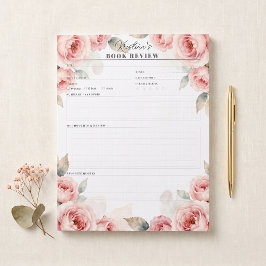 Roze Waterverf Bloem Boek Review Logboek Notitieblok
