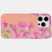 Roze waterverf bloem Case-Mate iPhone case (Achterkant (horizontaal))