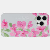 Roze waterverf bloem Case-Mate iPhone case (Achterkant (horizontaal))