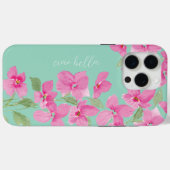 Roze waterverf bloem Case-Mate iPhone case (Achterkant (horizontaal))