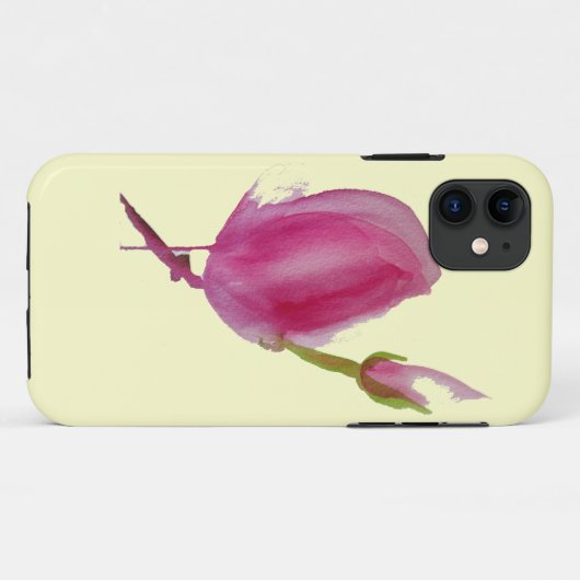 Roze waterverf bloem Case-Mate iPhone case (Achterkant (horizontaal))