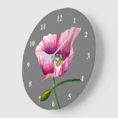 Roze waterverf bloem grote klok (Hoek)