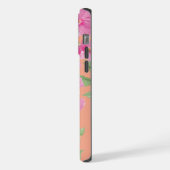 Roze waterverf bloem iPhone hoesje (Linkerkant)