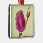 Roze waterverf bloem metalen ornament (Rechts)