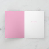 Roze waterverf bloem Moederdag Kaart (Binnen)