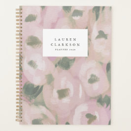 Roze Waterverf Bloem Planner
