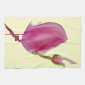 Roze waterverf bloem theedoek (Horizontaal)