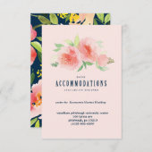 ROZE WATERVERF BLOEM trouwinformatie kaarten (Voorkant / Achterkant)