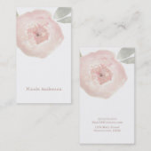Roze Waterverf Bloem Verjaardag Modern Chic Visitekaartje (Voorkant / Achterkant)