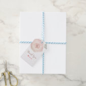 Roze Waterverf Bloem Verjaardagsfeestje Favor Cadeaulabel (Met Touw)