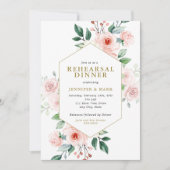 Roze waterverf bloemboeket oefendiner kaart (Voorkant)