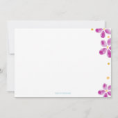 Roze Waterverf Bloemen 80e Verjaardag Grootmoeder Kaart (Achterkant)