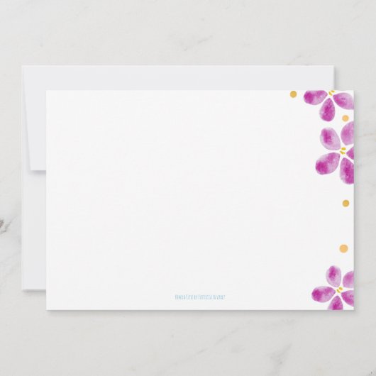 Roze Waterverf Bloemen 90e Verjaardag Grootmoeder Kaart (Achterkant)