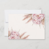 Roze Waterverf Bloemen Baby shower Dank u kaart (Achterkant)