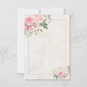Roze waterverf bloemen bruiloft uitnodiging (Voorkant)