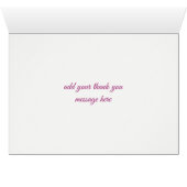 Roze Waterverf Bloemen Dank u kaart (Binnen Horizontaal (Onder))