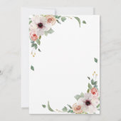 Roze Waterverf bloemen Elegant Wedding Kaart (Achterkant)