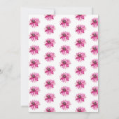 Roze Waterverf bloemen en vlinderdag Kaart (Achterkant)