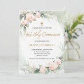 Roze Waterverf bloemen Groenery First Community Kaart (Staand voorkant)