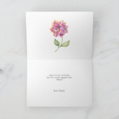 Roze Waterverf Bloemen Happy Moederdag Kaart (Binnen)