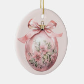 Roze Waterverf Bloemen Kerst Ornament (Rechts)