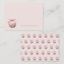 Roze Waterverf Bloemen Kerst Ornament