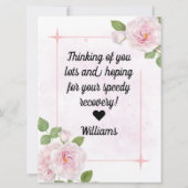 Roze Waterverf bloemen krijgen snel een Kaart (Achterkant)