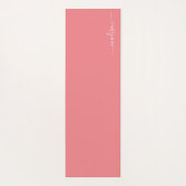 Roze | Waterverf bloemen Monogram Yoga Mat (Achterkant)