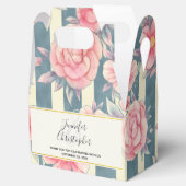Roze Waterverf bloemen op het bruiloft van de Stri Bedankdoosjes (Geopend)
