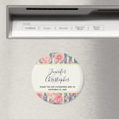 Roze Waterverf bloemen op het bruiloft van de Stri Magneet (Insitu (Vaatwasser))