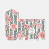 Roze Waterverf bloemen op straat Bedankdoosjes (Uitgevouwen)