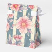 Roze Waterverf bloemen op straat Bedankdoosjes (Achterkant)