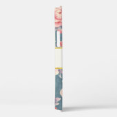 Roze Waterverf bloemen op strepen Case-Mate iPhone Case (Achterkant / Rechts)