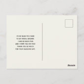 Roze Waterverf bloemen op strepen Dank u Briefkaart (Achterkant)