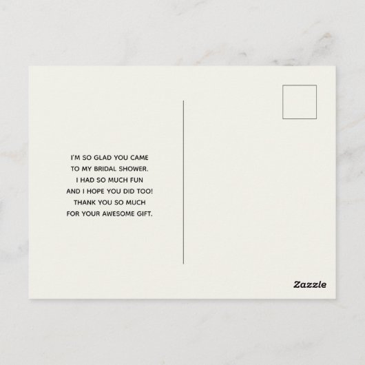 Roze Waterverf bloemen op strepen Dank u Briefkaart (Achterkant)