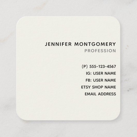 Roze Waterverf bloemen op strepen Vierkante Visitekaartje (Achterkant)