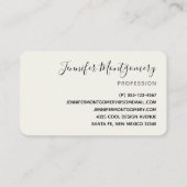 Roze Waterverf bloemen op strepen Visitekaartje (Achterkant)