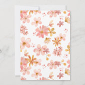 Roze Waterverf Bloemen Paasbrunch en Egg Hunt Kaart (Achterkant)