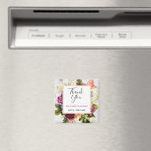  roze Waterverf bloemen Partij Dank u Magneet (Insitu (Vaatwasser))