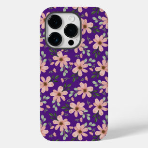 roze waterverf bloemen patroon Case-Mate iPhone 14 pro hoesje