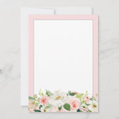 Roze Waterverf Bloemen Quinceañera Save the Date (Achterkant)