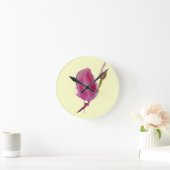 Roze waterverf bloemen ronde klok (Huis)