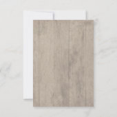 Roze Waterverf Bloemen Rustiek Hout Wedding RSVP (Achterkant)