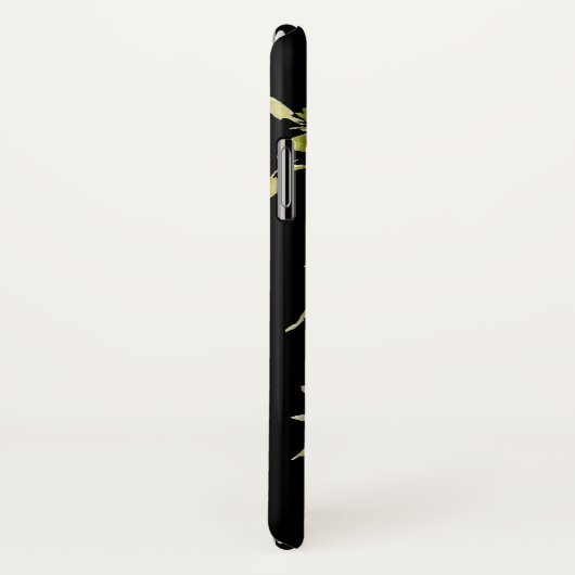 Roze waterverf bloemen, stijlvol zwart Case-Mate iPhone case (Achterkant / rechts)