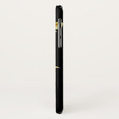 Roze waterverf bloemen, stijlvol zwart Case-Mate iPhone case (Achterkant/links)