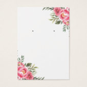 Roze Waterverf bloemen Verdien DisplayCard Visitekaartje (Voorkant)
