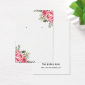 Roze Waterverf bloemen Verdien DisplayCard Visitekaartje (Bureau)