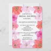  Roze Waterverf Bloemen vrijgezellenfeest Kaart (Voorkant)